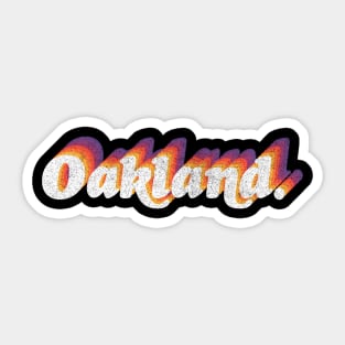 Oakland // Retro Typography Design Sticker